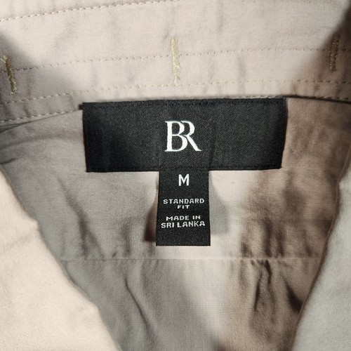 BR Shirt Mens Medium Brown Standard Fit Short Sleeve Dress Shirt by Gap - Picture 6 of 9