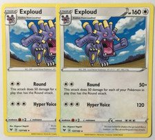 POKEMON 2X EXPLOUD 137/185 VIVID VOLTAGE RARE NEAR MINT