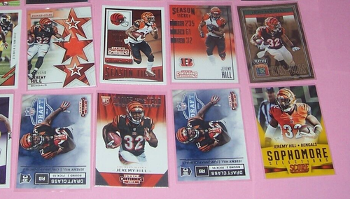 Lote de tarjetas JEREMY HILL-Bengals-LSU-HUGE-67 (2-Con.Dr.Cl.RC, ROY RC/16R&S Jsy./150 - Imagen 7 de 7
