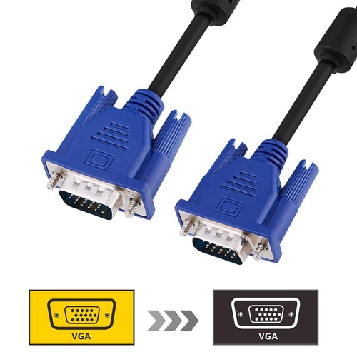 Cable de extensión de monitor adaptador AZUL VGA/SVGA macho a macho para pc tv lcd - Imagen 15 de 15
