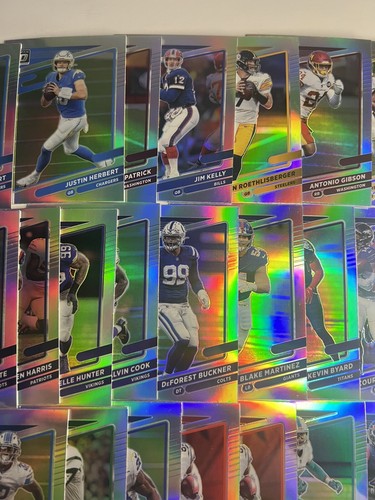 (24) 2021 OPTIC FOOTBALL SILVER HOLO CARD LOT Justin Herbert - Picture 3 of 5