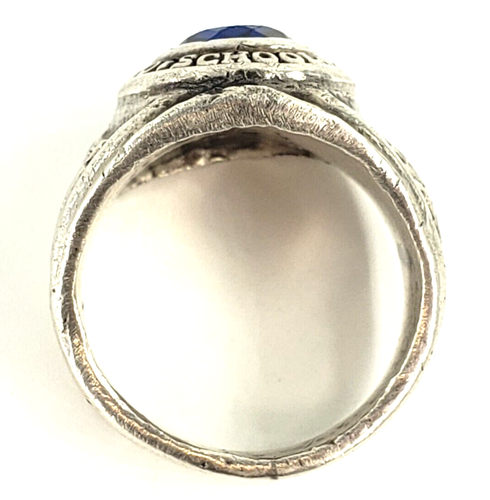 Sterling Silver Ring Size 7.75 Our Lady Of Pompeii Class Ring '75 Vintage Faith - Picture 9 of 12