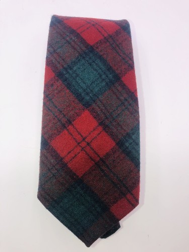 Vintage Pendleton 100% Wool Men’s Neck Tie Red & Green Plaid Holiday Christmas - Picture 6 of 6