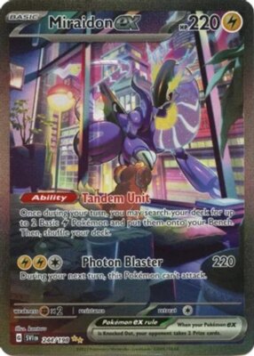 x1 Miraidon ex - 244/198 - Special Illustration Rare Pokemon SV01 Scarlet & Viol