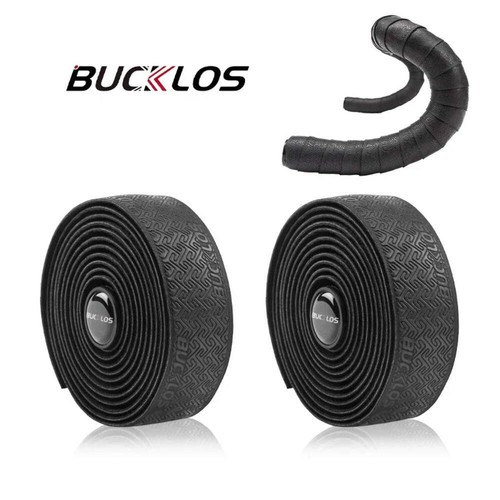 BUCKLOS Road Bike Handlebar Tapes PU Shock Bicycle Handle Bar Tape W/Bar End Plu - Picture 14 of 14