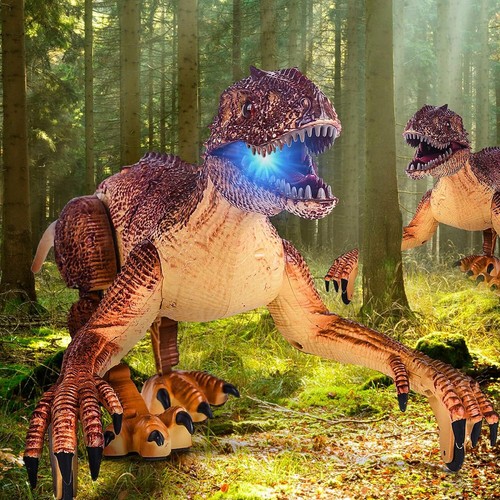 Remote Control Dinosaur Toys Walking Roaring Rechargeable RC Toys Gift Kids - Picture 2 of 12