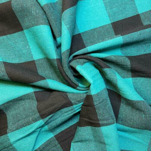 *Clearance* Luxury Gingham Check 100% Cotton Linen Woven Material Fabric 44" - Picture 56 of 103