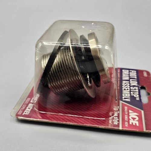 Foot Lok Stop Drain Assembly 1.5" I.P.S Brushed Nickel Finish #4230421 - Picture 5 of 6