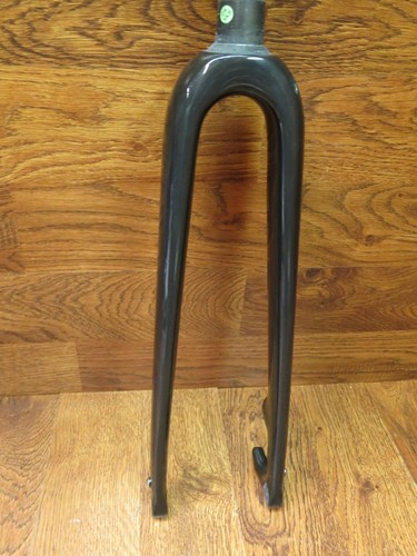 NOS PARLEE FULL CARBON 1 1/8 TAPERED x 15 1/2" 700C 100x15TA 47MM RAKE DISC FORK - Picture 2 of 11