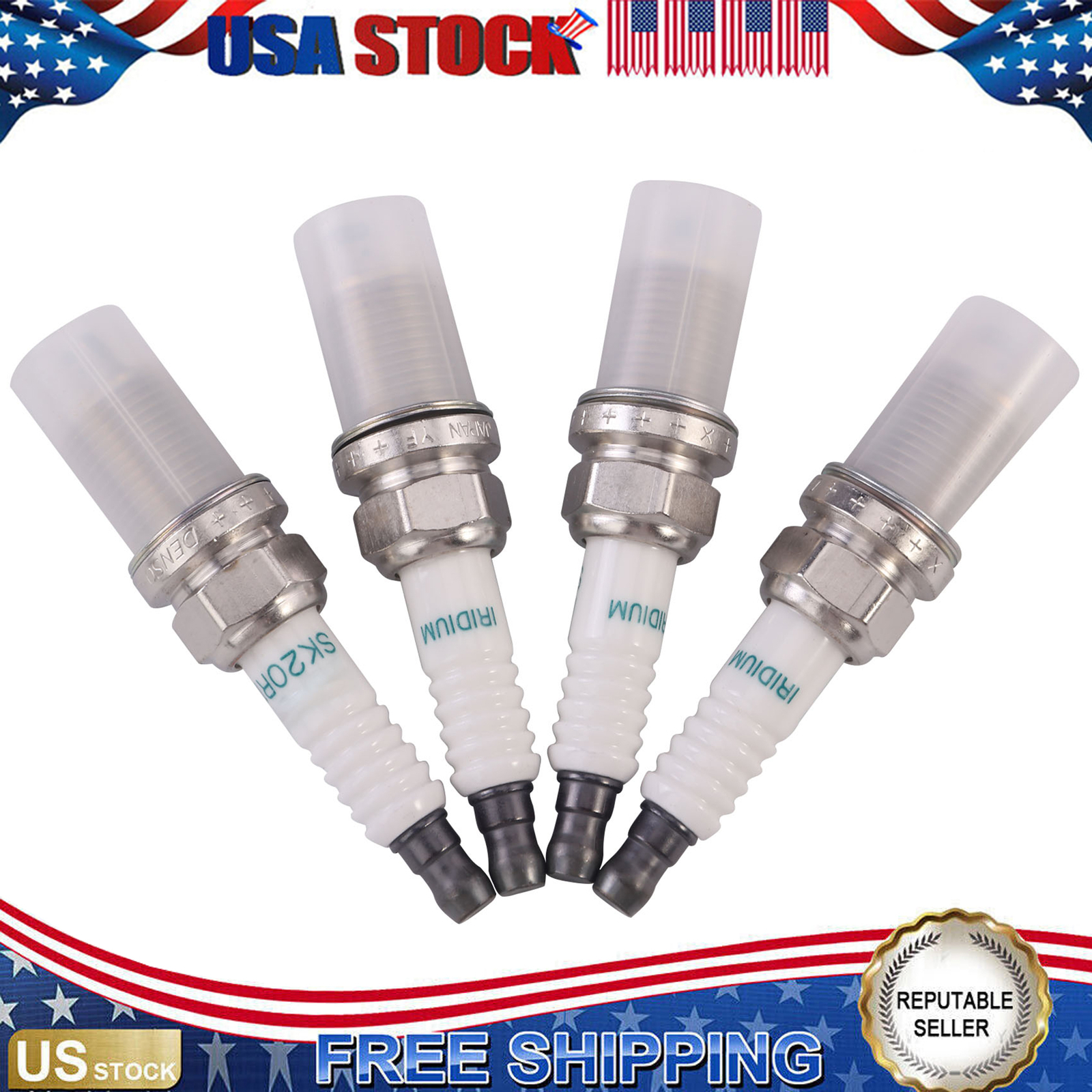 4 Pack for Toyota Lexus 90919-01210 SK20R11 3297 Spark Plugs Iridium Camry/Rav4