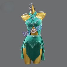 Ballroom women Dance Costume Latin Dress Samba Clothes tassels Rhinestone skirt