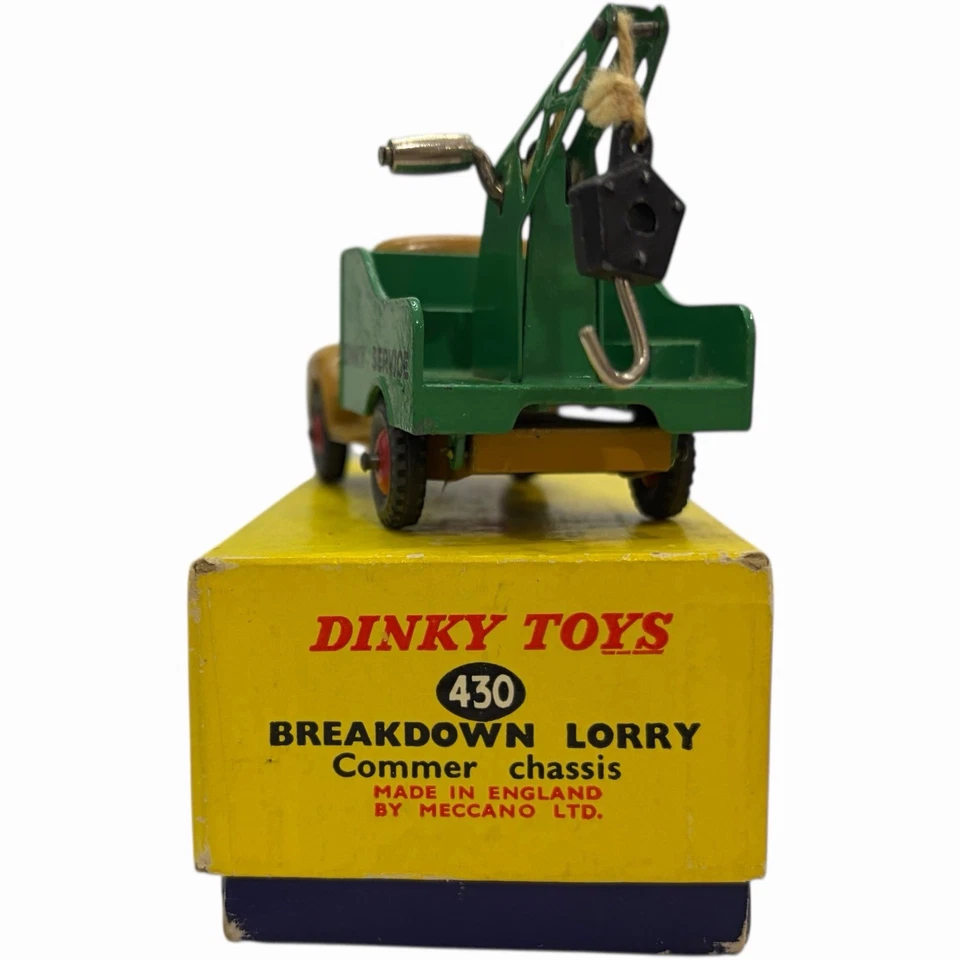 复古 Dinky Toys #430 Break Down 卡车评论底盘原装盒 — 第 3/4 张图片