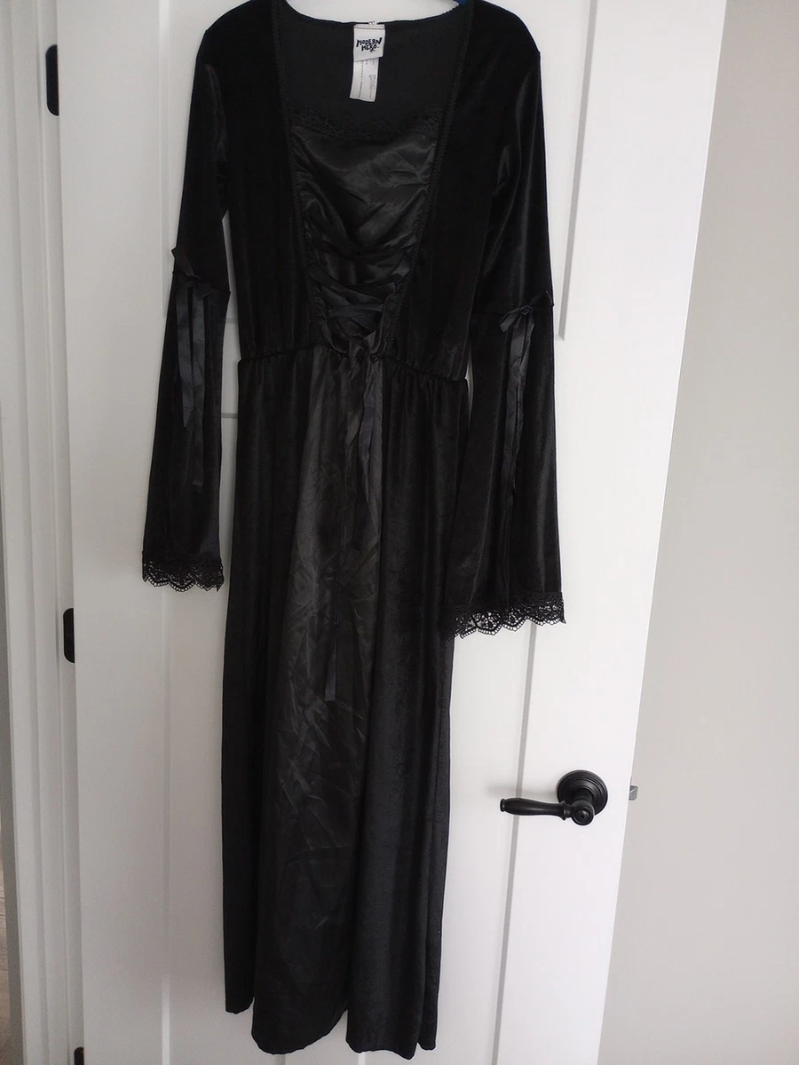 black medieval corset dress Black Renaissance Corset Dress Women | Medieval Fair Costume | Gothic Velvet Lace up Gown | LARP Cosplay Outfit