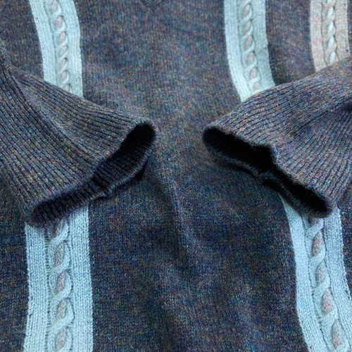 Jaeger Vintage Knit Sweater 70s Made in Scotland Men's Size L Used - Picture 4 of 8