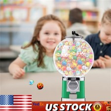 Gumball Machine With Coin Bank - Green Vintage Bubble Gum Candy Dispenser USA