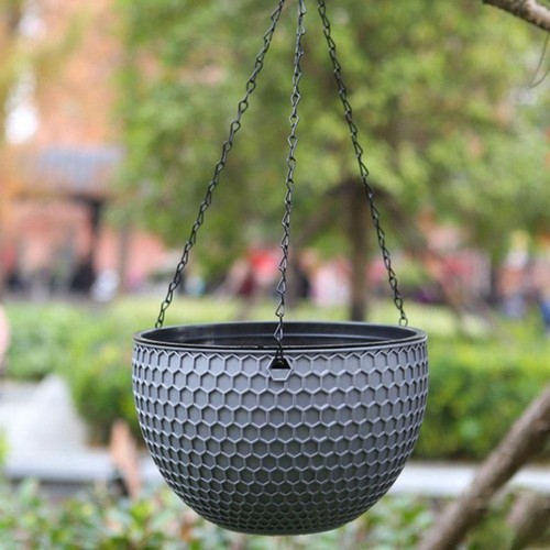 Weave-style Hanging Flower Pot Self-watering for Garden & Hydroponics - Bild 17 von 27