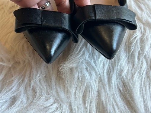 Zapatos de salón Ted Baker para mujer talla 37 de cuero negro con lazo de tacón alto carrera - Imagen 5 de 15