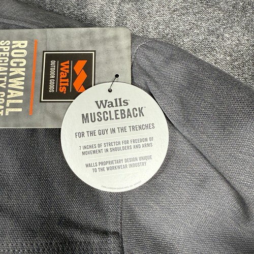 Abrigo de trabajo Walls Kevlar Rockwall LT gris aislado tela de pato repelente al agua - Imagen 6 de 7