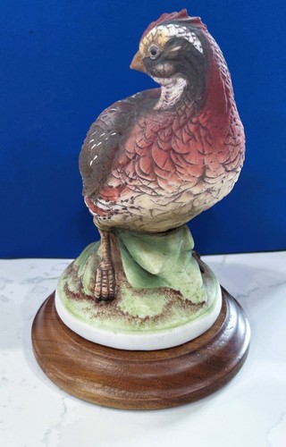 Vogel Figur Porzellan ANDREA SADEK große Bobcat Wachtel #C6725 - Bild 2 von 7
