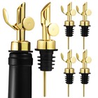 6 Pcs Stainless Steel Oil Pourer Spouts For Liquor Wine Olive Oil Bottles