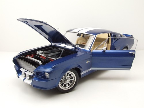 Ford Shelby Mustang GT500 1967 Azul Blanco Modelo De Coche 1:12 KK Escala - Imagen 4 de 10