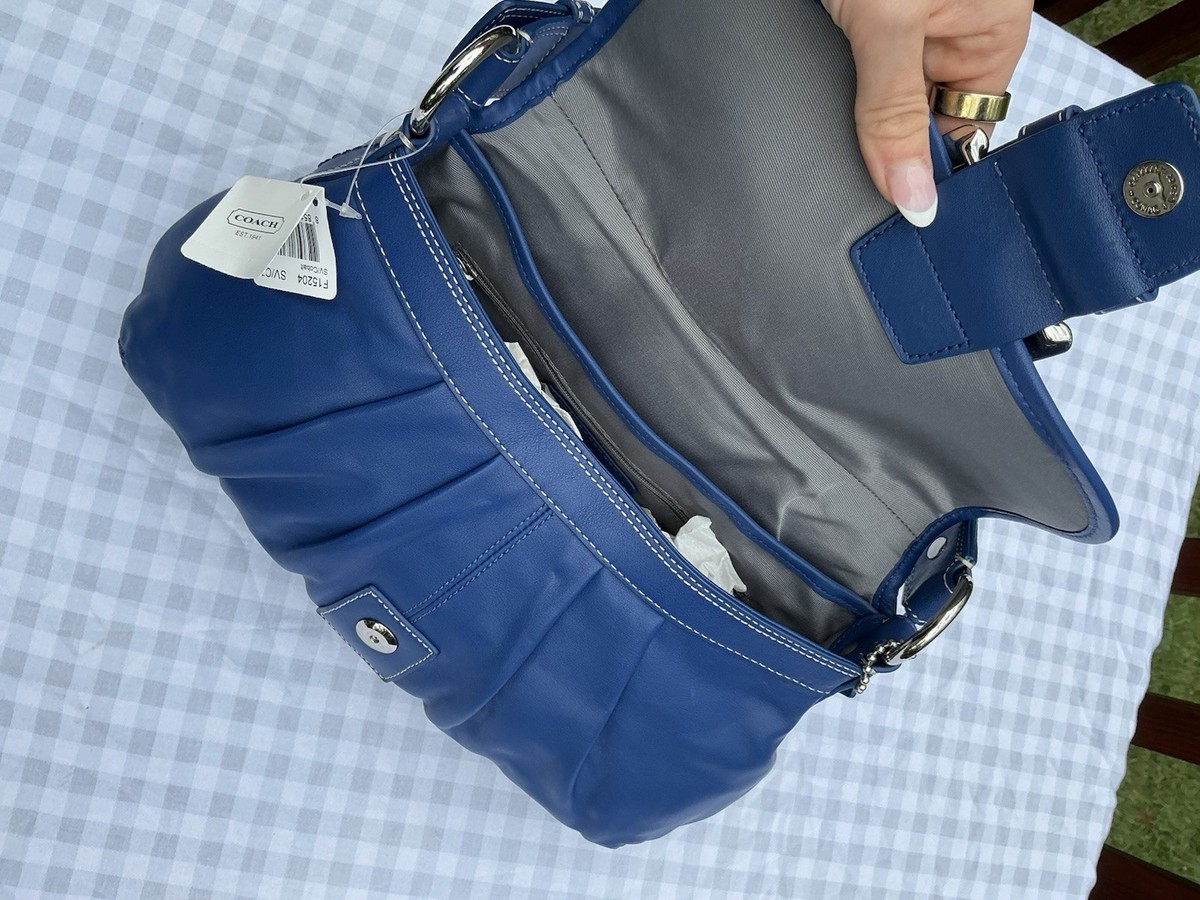 Coach Metallic Gold Leather Soho Buckle Flap Shoulder Bag