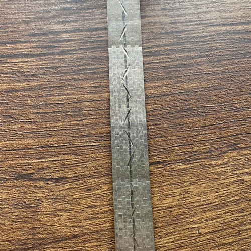 925 Sterling Silver Vintage Mexico Checkered Design Link Etched Bracelet 7” - Picture 3 of 12