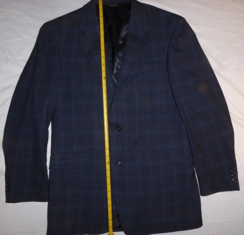 Jos. A. Giacca blazer banca uomo 50R blu navy a righe 100% lana cappotto sportivo - Foto 11 di 17