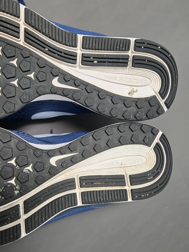 Nike Zoom Pegasus 34 Mens 12 Running Shoes Blue White 880555 Cross Country Track - Picture 19 of 20