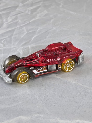 Vintage 1995 HOTWHEELS, Road Rocket, Transparent Red, On Black,&Gold Tires HTF - Picture 6 of 15