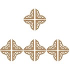 16 PCs Holzkasten -Ecke Protectors Chinesische Ränder Deckt Schutzschutzwachen