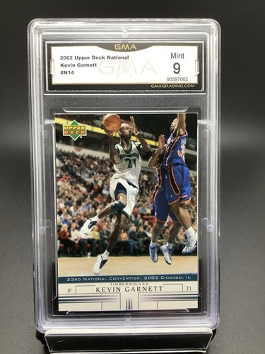 2002 Upper Deck Kevin Garnett #N-14 National Convention GRADED GMA 9 MINT!!! - Picture 1 of 2