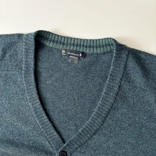 Smartwool Men’s Sparwood Cardigan Sweater Size XL Green Lightweight Merino Wool - Picture 4 of 7