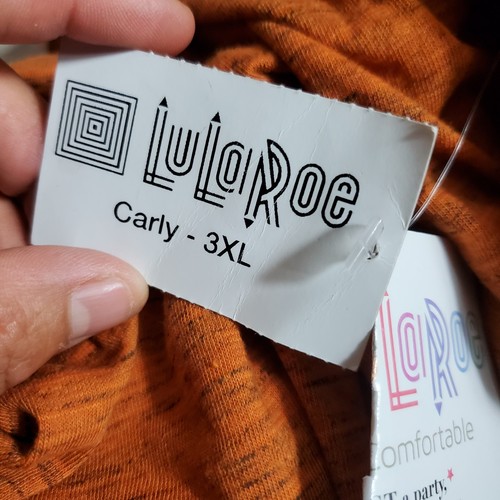 Vestido Lularoe Carly Naranja Alto Bajo Talla 3XL NUEVO CON ETIQUETAS - Imagen 6 de 7