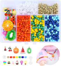 Smooth Pony Beads, Colorful Pony Beads Bulk for Friendship Bracelets, Dolls Brac