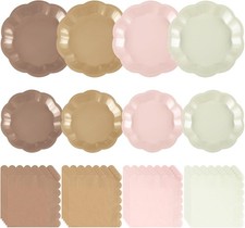 Rustic Boho Baby Shower Plates Napkins Set for Wedding Party