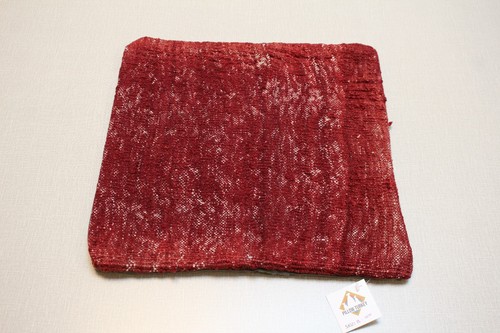 Handmade Red Turkish Rug Pillow Cover – Vintage Kilim Cushion, Decorative Throw, - Picture 3 of 6