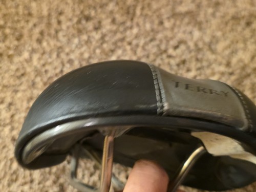 Black Selle Italia Terry Liberator Ti-Race Titanium Rail Leather Saddle - Picture 9 of 12