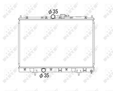 NRF 53792 Radiator, engine cooling for MITSUBISHI