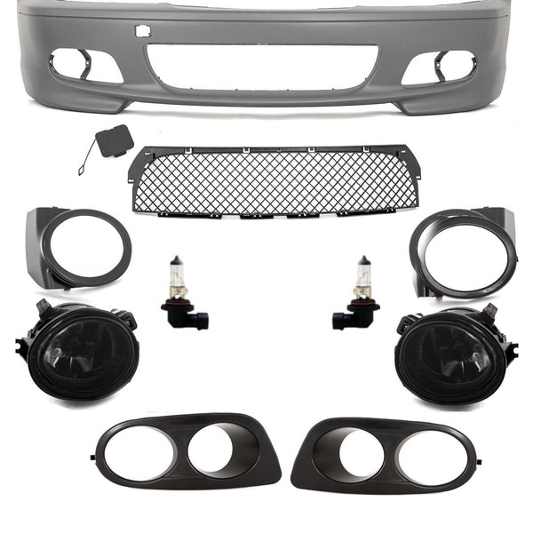 Sport Front StoßStange + NSW Smoke +Blenden Passt FüR BMW E46 Coupe Cabrio 99-07-image