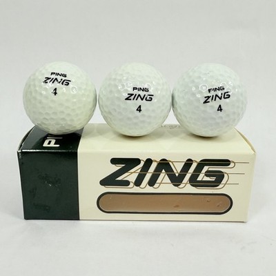 Ping Zing 4 Karsten Script No Logo 3 Golf Balls New In Box  Rare  Vintage 1992