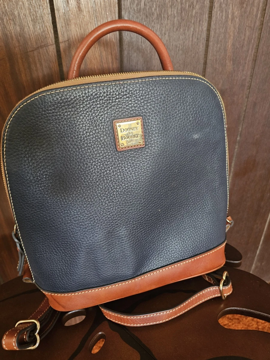 Dooney & Bourke Slate Blue Leather Backpack Pebble Grain Backpack – ILoveDooney main image 2