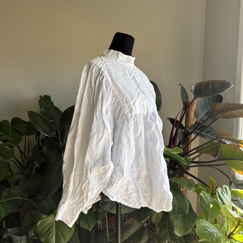 LUNAR FOX Linen Blouse Top Size 14 Long Sleeve Gorgeous Rrp$189 High Neck - Bild 3 von 11