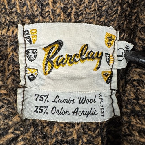 Maglione donna vintage Barclay lana agnello nero arancione marrone maglia taglia large 14-16 - Foto 2 di 7