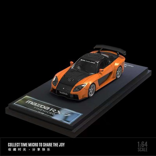 1:64 RX-7 Veilside Fast & Furious Orange Die Cast Model Car - Picture 6 of 8