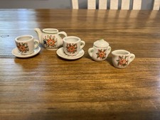 Vintage Sonsco 1940's Toy China Tea Set - Made in Japan Floral Mini