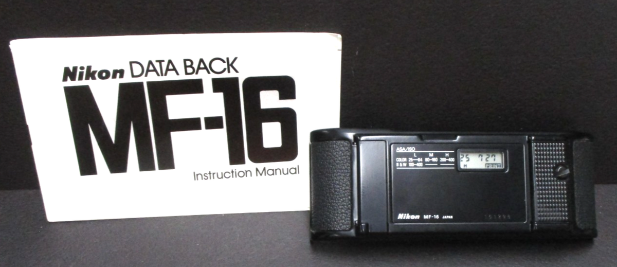 Nikon MF-16 Date Data Film Back & INSTRUCTIONS FOR FA FM2