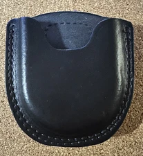 JAY-PEE Black Leather Handcuff Pouch  (belt clip)  New Free Ship