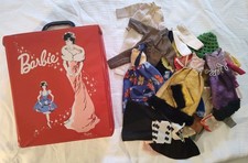 VTG 1962 Mattel Barbie Case Full Vintage Barbie Ken Clothing Handmade Repairs