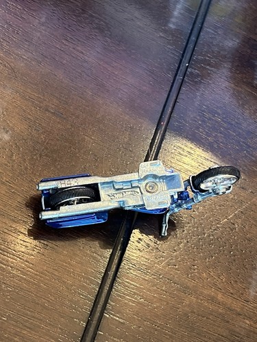 Hot Wheels Real Riders Bad Bagger Custom Motorcycle Blue Diecast USED NM Cond - Picture 9 of 11